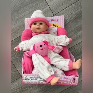Baby Doll in Soft Car Seat